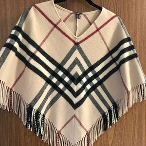 Lambswool Fringe Poncho